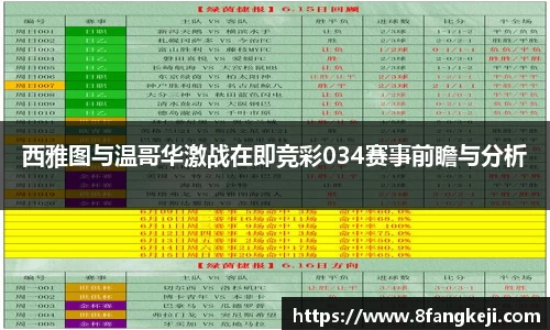 西雅图与温哥华激战在即竞彩034赛事前瞻与分析